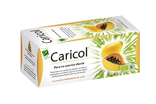 100% Natural Caricol Enzimas de Papaya - 20 Unidades