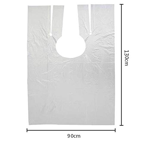 100 Piezas Por Paquete Desechable Tinte De Pelo Del Cabo Salon Duradero PE Envoltura De Tela De Pelo Corte De Pelo El Aceite De Emú Desposable Peluquería Delantal (Color : 50pcs)