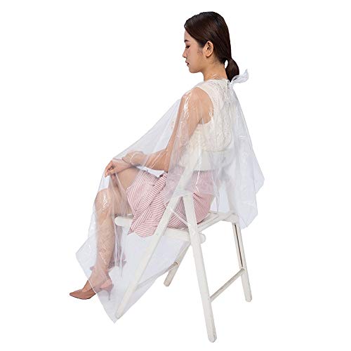 100 Piezas Por Paquete Desechable Tinte De Pelo Del Cabo Salon Duradero PE Envoltura De Tela De Pelo Corte De Pelo El Aceite De Emú Desposable Peluquería Delantal (Color : 50pcs)