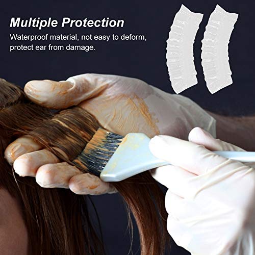 100 Protectores de OíDos Desechables, Fundas EláSticas A Prueba de Agua para El BañO con Tinte de Corte de Pelo, Orejeras PortáTiles Suaves Y CóModas