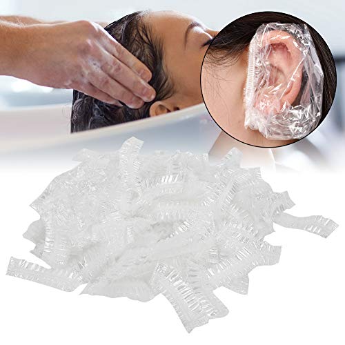100 Protectores de OíDos Desechables, Fundas EláSticas A Prueba de Agua para El BañO con Tinte de Corte de Pelo, Orejeras PortáTiles Suaves Y CóModas