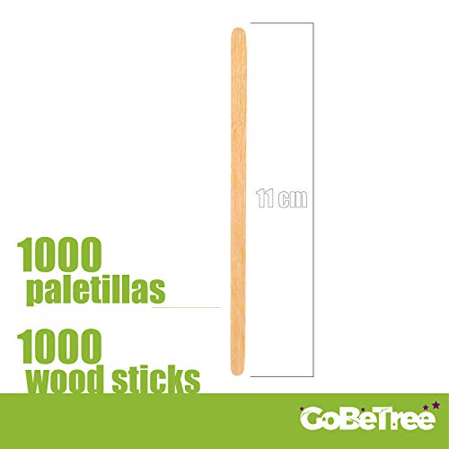 1000 paletinas de café de Madera. Palitos de café Desechables, Palitos removedores de café biodegradables de 11 cm de Longitud, agitadores de café y te.