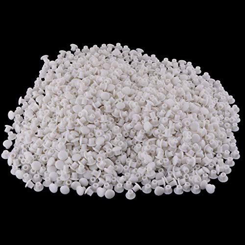 1000 piezas de tapones de plástico para muebles, armarios, armarios, bisagras, agujeros de 5 mm, color blanco, como se describe