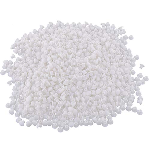 1000x Tapón De Agujero De Plástico Bisagra Tapa De Agujero Tapa De Obturación 5 Mm Para Puerta Cocina Armario Armario Armario - Blanco A