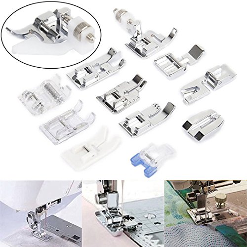 11pcs Prensatelas Pie Accesorios Máquina de Coser Doméstica