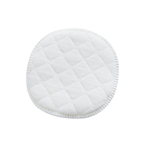 12 almohadillas de lactancia blancas de 9 cm de diámetro, suave algodón orgánico, redondas, ecológicas, lavables, reutilizables, para mujeres y mujeres