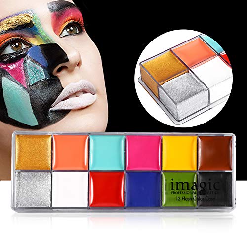 12 Colores Pinturas Corporales y Cara, Body Paint, Maquillaje Halloween Carnaval Set(#2)