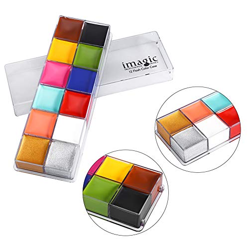 12 Colores Pinturas Corporales y Cara, Body Paint, Maquillaje Halloween Carnaval Set(#2)