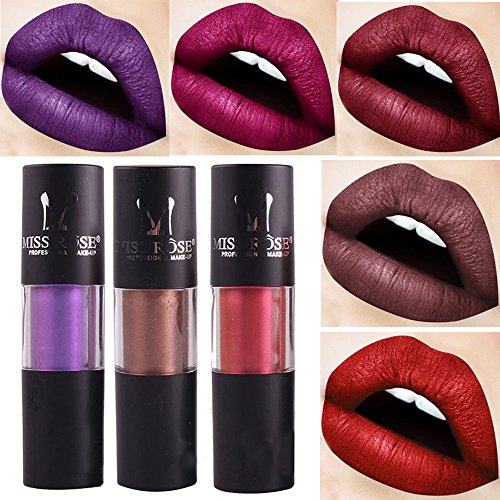 12 Colores Profesional Mate Pintalabios de Maquillaje Larga Duracion para Niñas por ESAILQ P