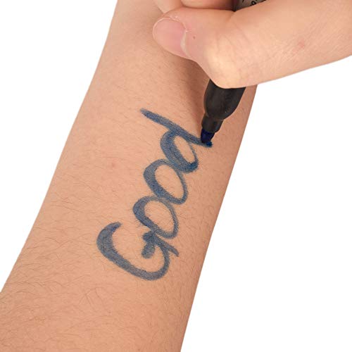 12 colores Tattoo Marker Pen Bolígrafos impermeables de tatuaje Rotulador de secado rápido Marcado de la piel Diseño del tatuaje