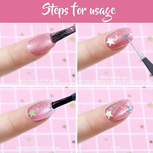 12 Colors / Set Sequined Super Fine Nails, Iridescent Assorted Colors, for Nail Art, Glitter Festival Cosmetic Paillette, Crafts or Facial Hair Decoration