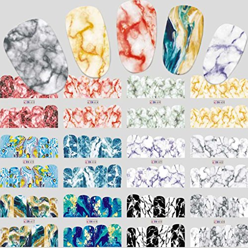 12 Diseños Nail Art Sticker Full Cover Image Calcomanías Herramienta de belleza de uñas de transferencia de agua
