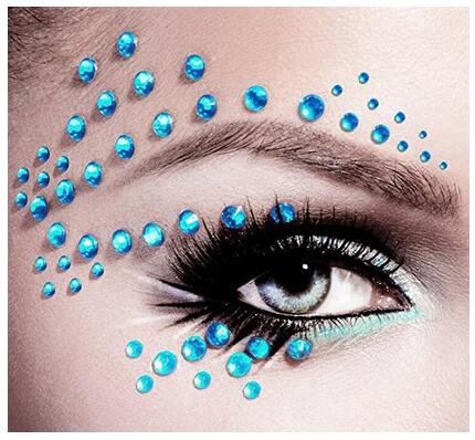 12 hojas 2064 pcs 3 talla adhesivo brillantes Gem cristal pegatinas para DIY artesanía cara maquillaje Nail Art (color aleatorio)