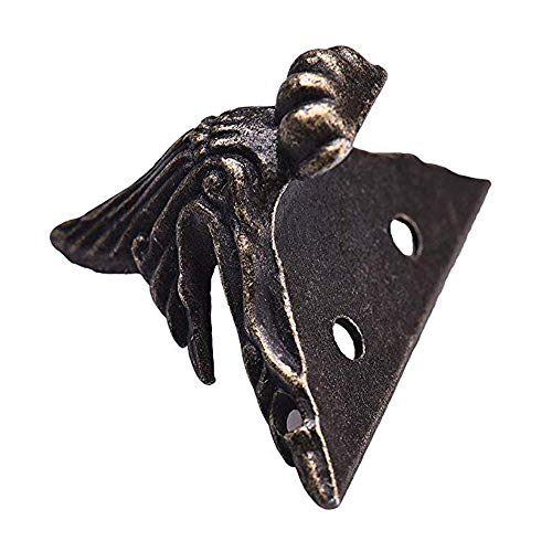 12 piezas pierna protector de la esquina (4 x oro, 4x plata, 4x bronce) Joyería de latón regalo antiguo de la caja de madera Pies decorativos de la pierna protector de la esquina
