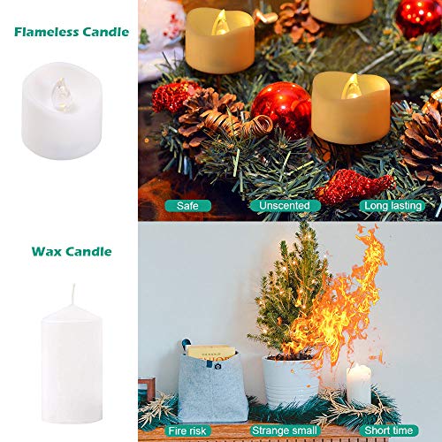12 Velas Led Pequeñas, flintronic ® Velas Led de Té Velas Eléctricas con Baterías para San Valentín, Cumpleaños, Fiestas, Navidad, Festivales, Bodas Decoración, Blanco Cálido