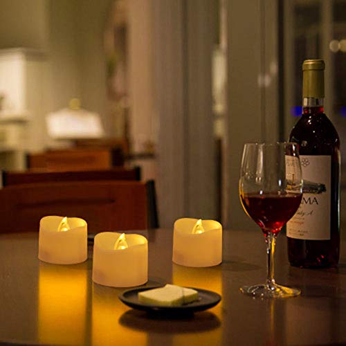 12 Velas Led Pequeñas, flintronic ® Velas Led de Té Velas Eléctricas con Baterías para San Valentín, Cumpleaños, Fiestas, Navidad, Festivales, Bodas Decoración, Blanco Cálido
