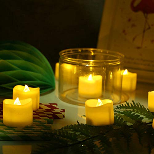12 Velas Led Pequeñas, flintronic ® Velas Led de Té Velas Eléctricas con Baterías para San Valentín, Cumpleaños, Fiestas, Navidad, Festivales, Bodas Decoración, Blanco Cálido