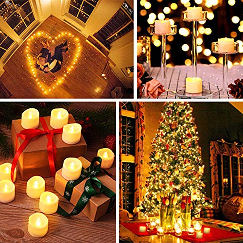 12 Velas Led Pequeñas, flintronic ® Velas Led de Té Velas Eléctricas con Baterías para San Valentín, Cumpleaños, Fiestas, Navidad, Festivales, Bodas Decoración, Blanco Cálido