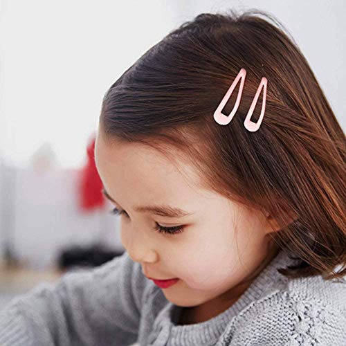 120pcs Pinza de Pelo NIAGUOJI Pinza de Pelo de Metal Horquillas Pelo Accesorios Cabello para Bebe Niñas Infantiles pasadores con forma hermosa de gota y colores de caramelo