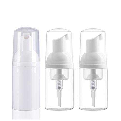 12pcs 24pcs 50pcs 30ml dispensador de jabón bomba de espuma botella de plástico 30cc cuidado de la piel espumante contenedor blanco brillante PET