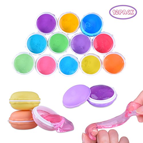 12PCS Macarons Slime Kit, Simuer Cristal Mud Kit Arcilla de caucho de Barro DIY Magia Plastilina Kid Juguetes