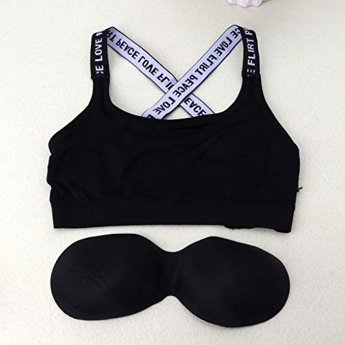 14-18 años Mezcla de algodón para niñas jóvenes Sujetadores de Entrenamiento Deportivo Pubertad Niños Ropa Interior Suave y Transpirable Niños Adolescentes Chaleco sin Mangas Tops Ropa Impresión de