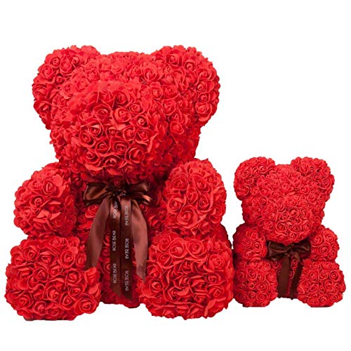 144 Piezas Mini Rosas en Espuma, Ramos de Rosas Artificiales, Falsas Flor de Rosa Cabeza con Vástago, Pequeño Artificial Flores para Manualidades DIY Boda Fiesta Hogar Decoración (Rojo)