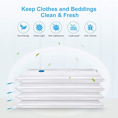 15 Piezas 3 Tamaños de Bolsa para Vacío de Ropa, EWEIMA Bolsas de Almacenamiento al Vacío Ahorro de Espacio para Guardar Ropa, Ropa de Cama, Edredones, Almohadas, Mantas, Cortinas, Tejidos, Sábanas