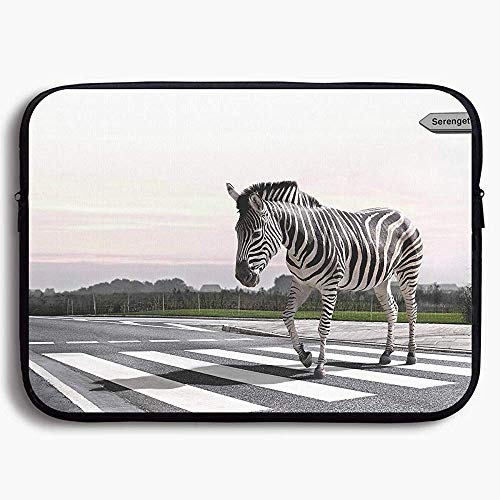 15inch Bolso de la Manga del Ordenador portátil Modelo artístico de la Cebra Fresca Bolsos de la Manga del maletín Cubierta Funda del Cuaderno Bolsas portátiles Impermeables