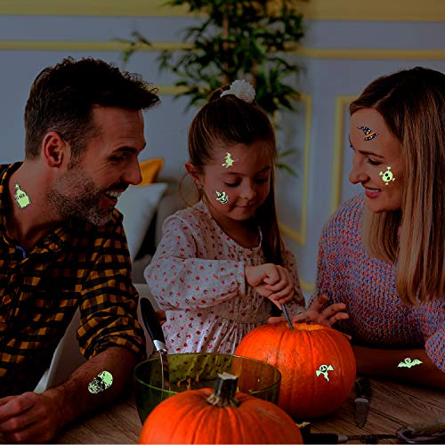 165× Halloween Luminoso Tatuajes Temporales para Niños, mexicano niños tattoos Día de los Muertos Esqueleto cráneo Tatuajes Pegatinas para Infantiles Fiesta de cumpleaños Regalo