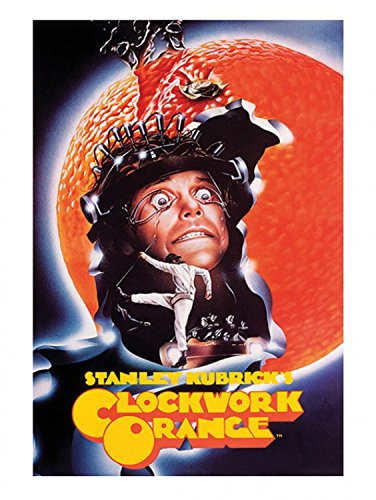 1art1 La Naranja Mecánica - Peeling Cuadro, Lienzo Montado sobre Bastidor (40 x 30cm)