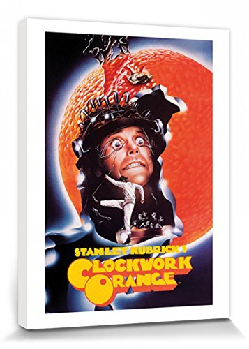 1art1 La Naranja Mecánica - Peeling Cuadro, Lienzo Montado sobre Bastidor (40 x 30cm)