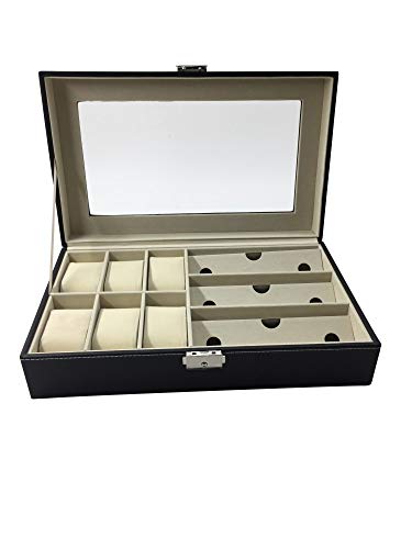 1Plus Ginebra - Caja para relojes y gafas, color marrón