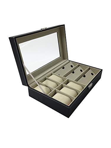 1Plus Ginebra - Caja para relojes y gafas, color marrón