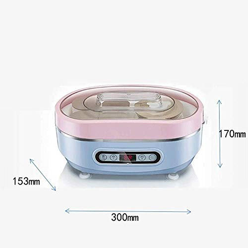 1yess 7 Vidrio de 6 onzas tarros - - Sabor Personalizada Espesor - Pantalla de Temporizador de Control - sin BPA - Bono Libro de la Receta de Yogur Digital Fabricante