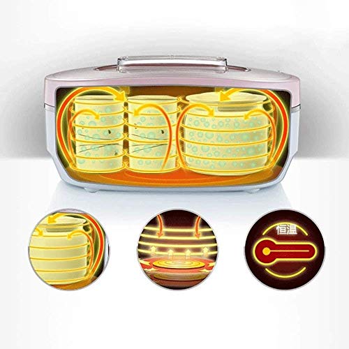 1yess 7 Vidrio de 6 onzas tarros - - Sabor Personalizada Espesor - Pantalla de Temporizador de Control - sin BPA - Bono Libro de la Receta de Yogur Digital Fabricante
