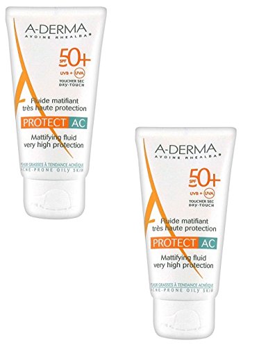 2 a-derma Protect AC mattifying Fluid Protección Gran Fluido opacizzante SPF50 + 2 x 40ml oferta bajo