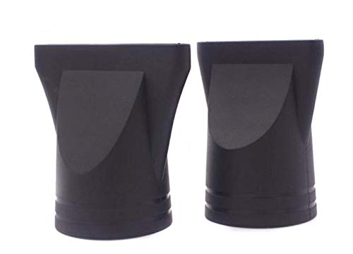 2 boquillas de repuesto para secador de pelo, plástico negro, especial, no universal, extremo plano, para diámetro exterior 4,2 – 4,6 cm