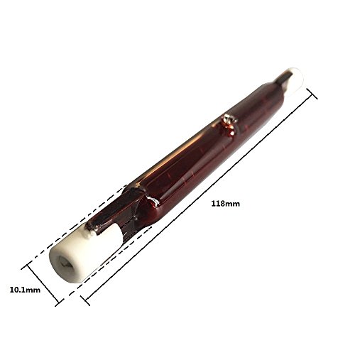 2 lámparas halógenas infrarrojas J118, 220 V 500 W, lámpara lineal con espiral única para secado, vidrio de cuarzo