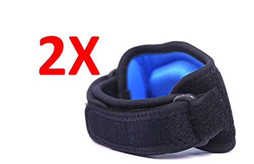 2 Pack Tennis Elbow Support - Neopreno Ajustable Codo con Almohadilla de Compresión Alivio del Dolor Y Soporte para Codo de Golfista y Codo De Tenista (Uso Médico) - Resistente Al AGU - 2 Piezas