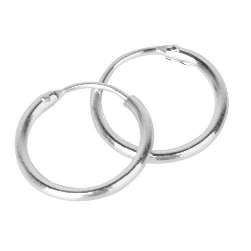 2 Pares 925 Pequeños Anillos Aro sin Fin Plata Aretes Nariz Labio