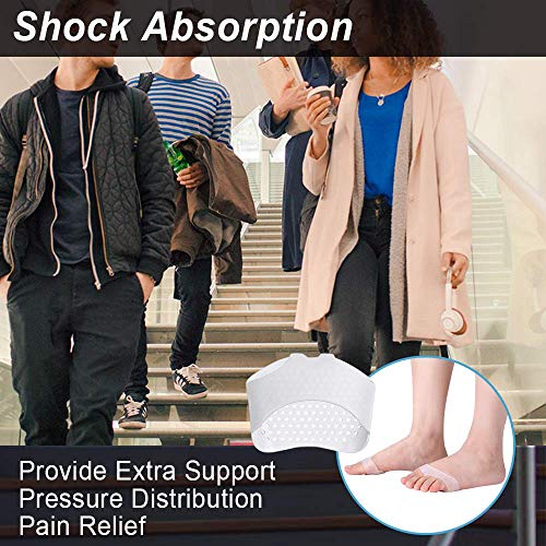 2 pares de almohadillas metatarsianas para pies de bola de gel suave, mortons Neuroma Callus Metatarsal Alivio del dolor de pies, juanetes para el antepié