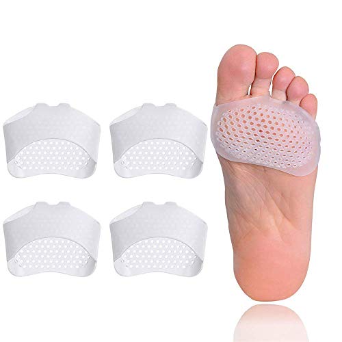 2 pares de almohadillas metatarsianas para pies de bola de gel suave, mortons Neuroma Callus Metatarsal Alivio del dolor de pies, juanetes para el antepié
