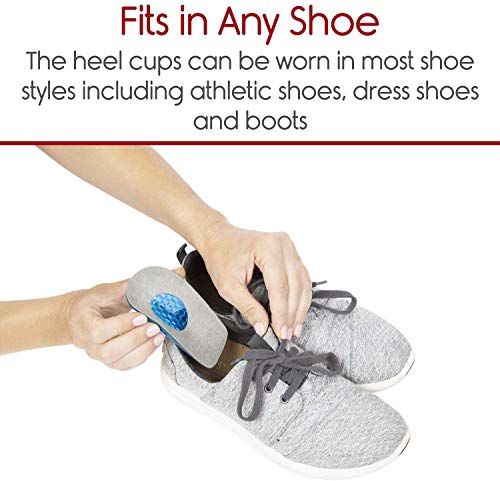 2 Pares Taloneras de Silicona, almohadillas de silicona para talones para la fascitis plantar,espolones del talón y dolor de Aquiles,copas gel para talones y cojines Absorción