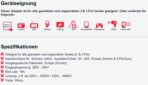 2 x Adaptador de viaje – Mundo combinado Viaje Conector Adaptador de Corriente Set – Adaptador para Andorra en Groenlandia para enchufes con enchufe, Euro, 2 Pol y 3 pines corriente enchufe – GL de AD