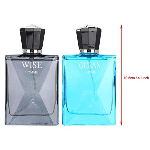 2 x Botella de 50 ml Hombres Perfume de Colonia Perfume Aroma Oceánico Caballero Maduro Fragancia Duradera Pequeño Regalo Natural Fragancias para hombres
