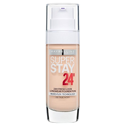 2 x Maybelline Superstay 24H Fresh Look Longwear Foundation 30ml - 03 True Ivory