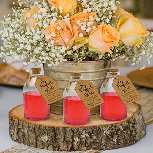 20 Mini Botellas con Corcho | Frascos de Vidrio con Etiquetas Adjuntas de 50 ml | Botella Cristal Pequeño Ideal para Regalos de Decoración de Bodas | Perfecto para Rellenar Licor Dulces Y Golosinas