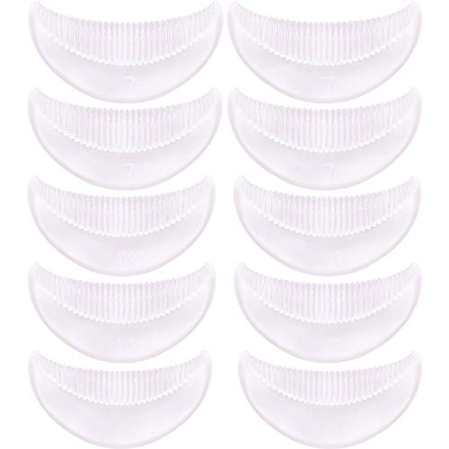 20 Piezas de Almohadilla de Perming de Pestaña de Silicona Rizador de Perming de Pestaña Varillas de Levantar Pestaña para Perm Levantar Pestañas, Rosa Clara