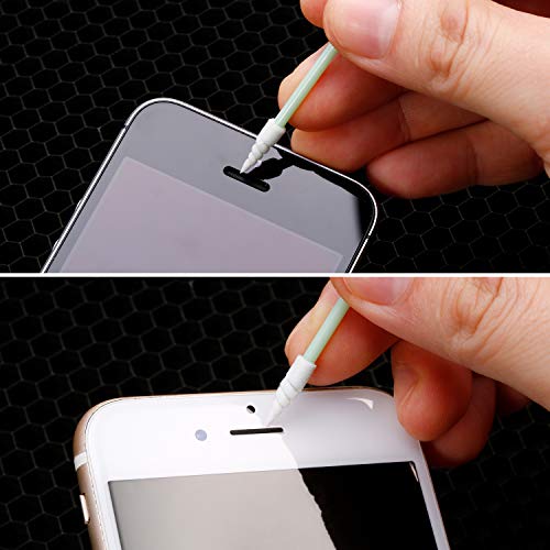 200 Bastoncillos Hisopos de Punta de Espuma Palillos de Esponja de Limpieza para Impresora de Inyección de Tinta, Cabezal de Impresión, Cámara (Punta Cuadrada, Punta Espiral)